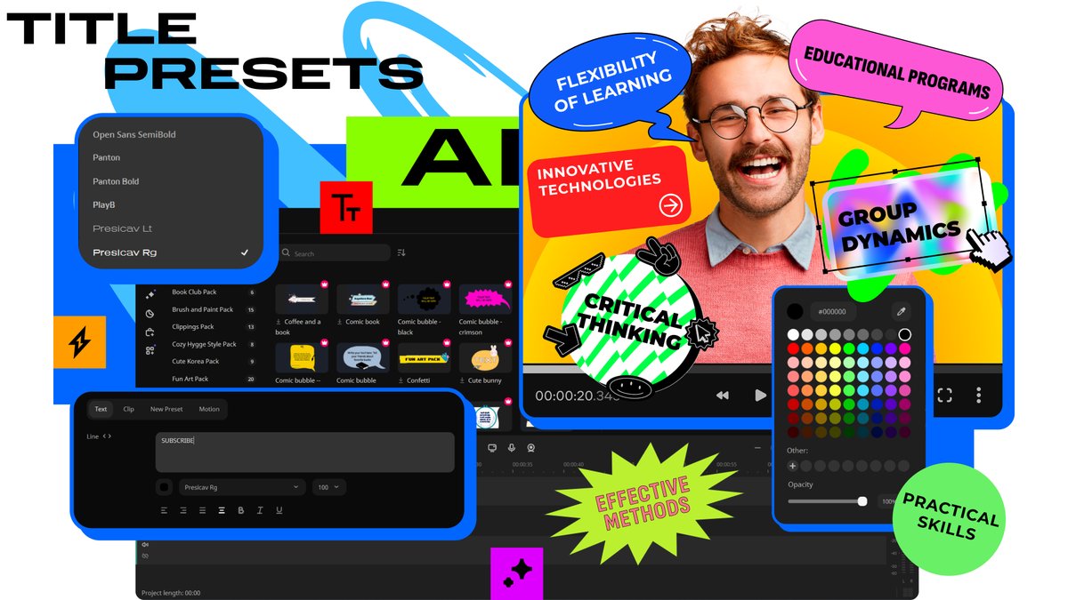 Movavi Academic title presets