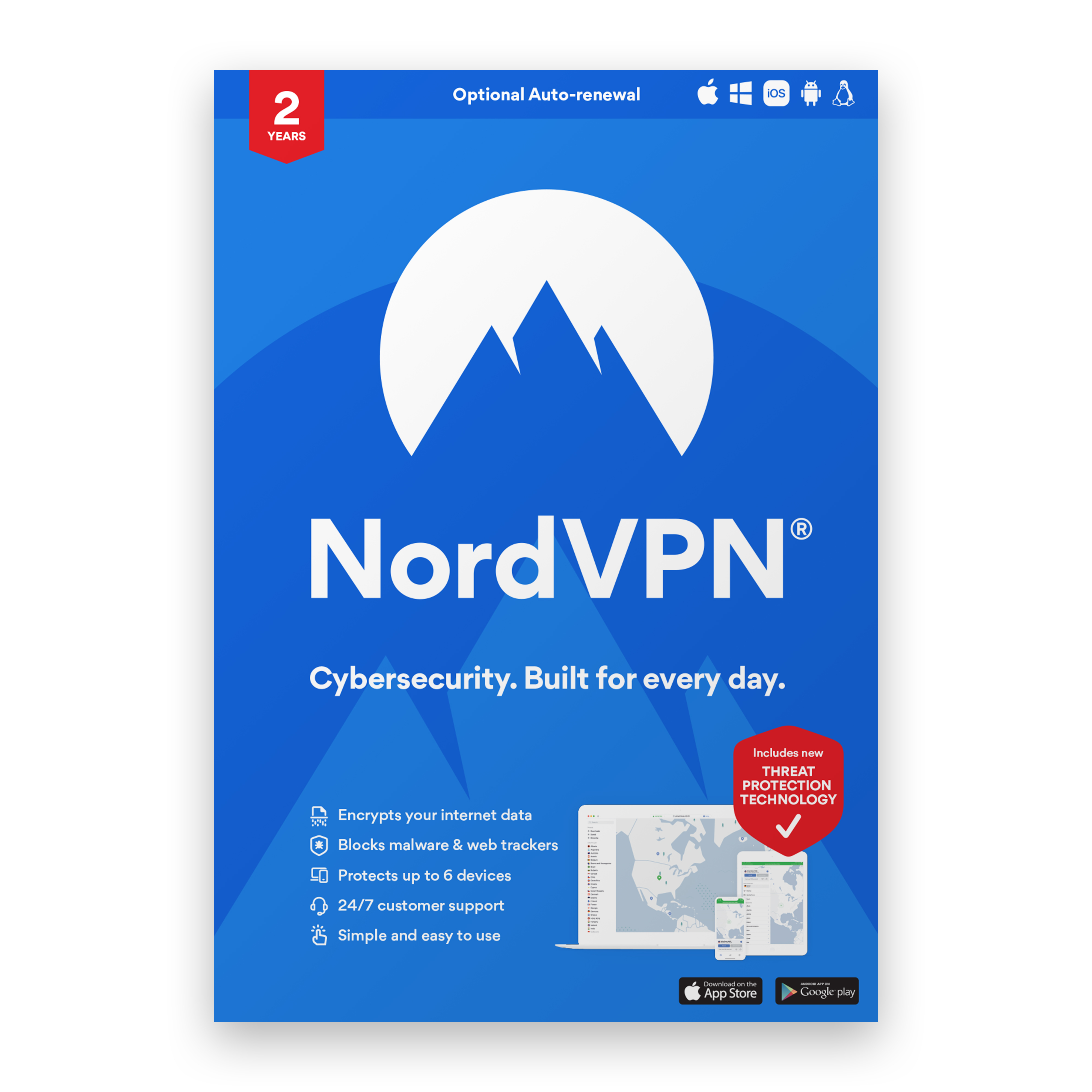 NordVPN Standard - 2-Year VPN & Cybersecurity Software Subscription For ...